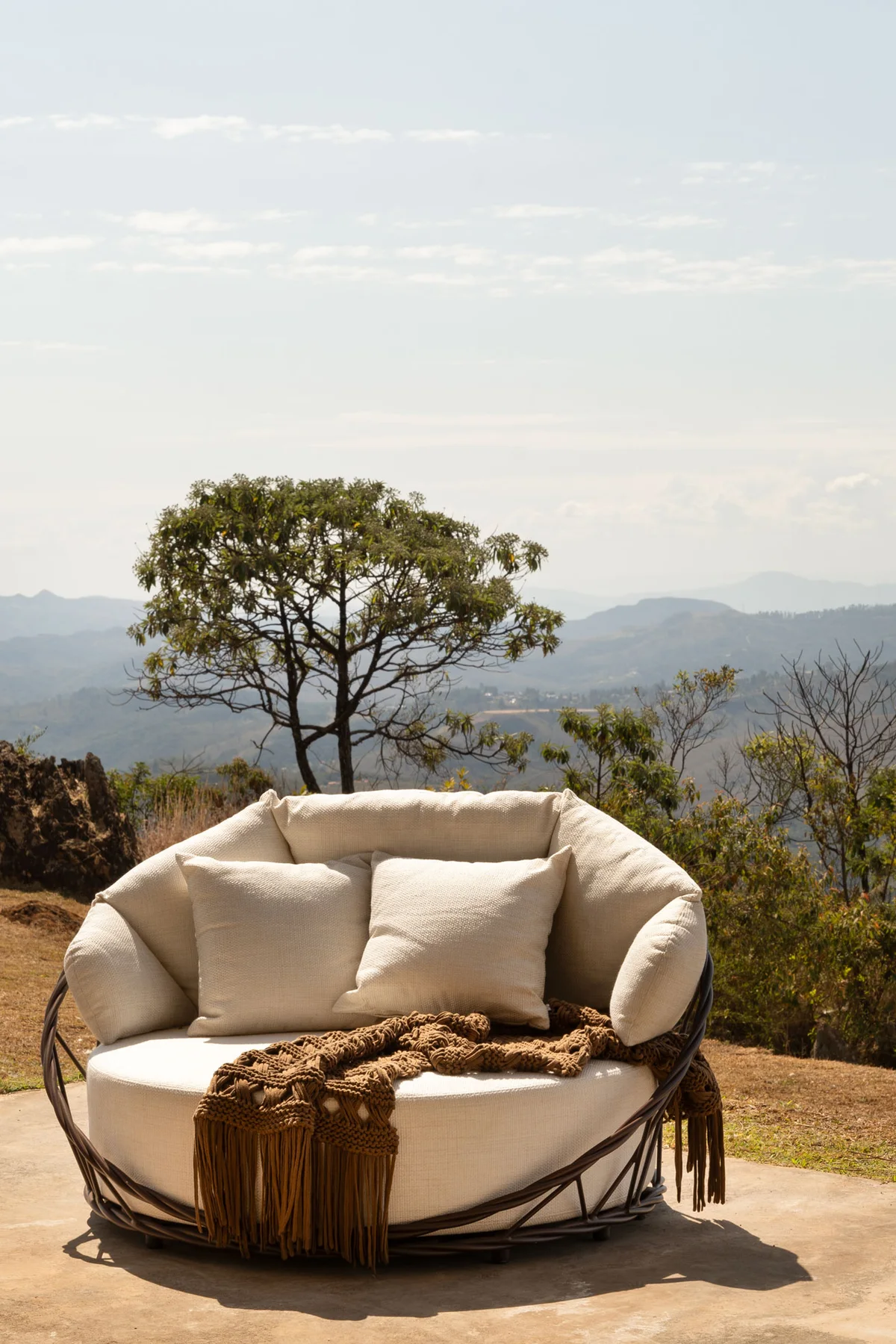 Daybed Cipó em ambiente decorado, design de Bruno Leal