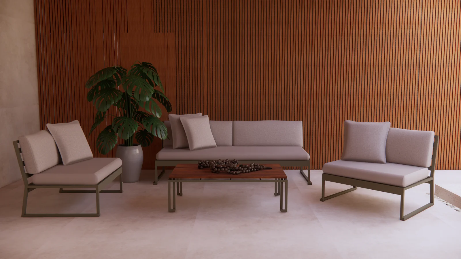 Sofá Neo em ambiente decorado, design de Bruno Leal