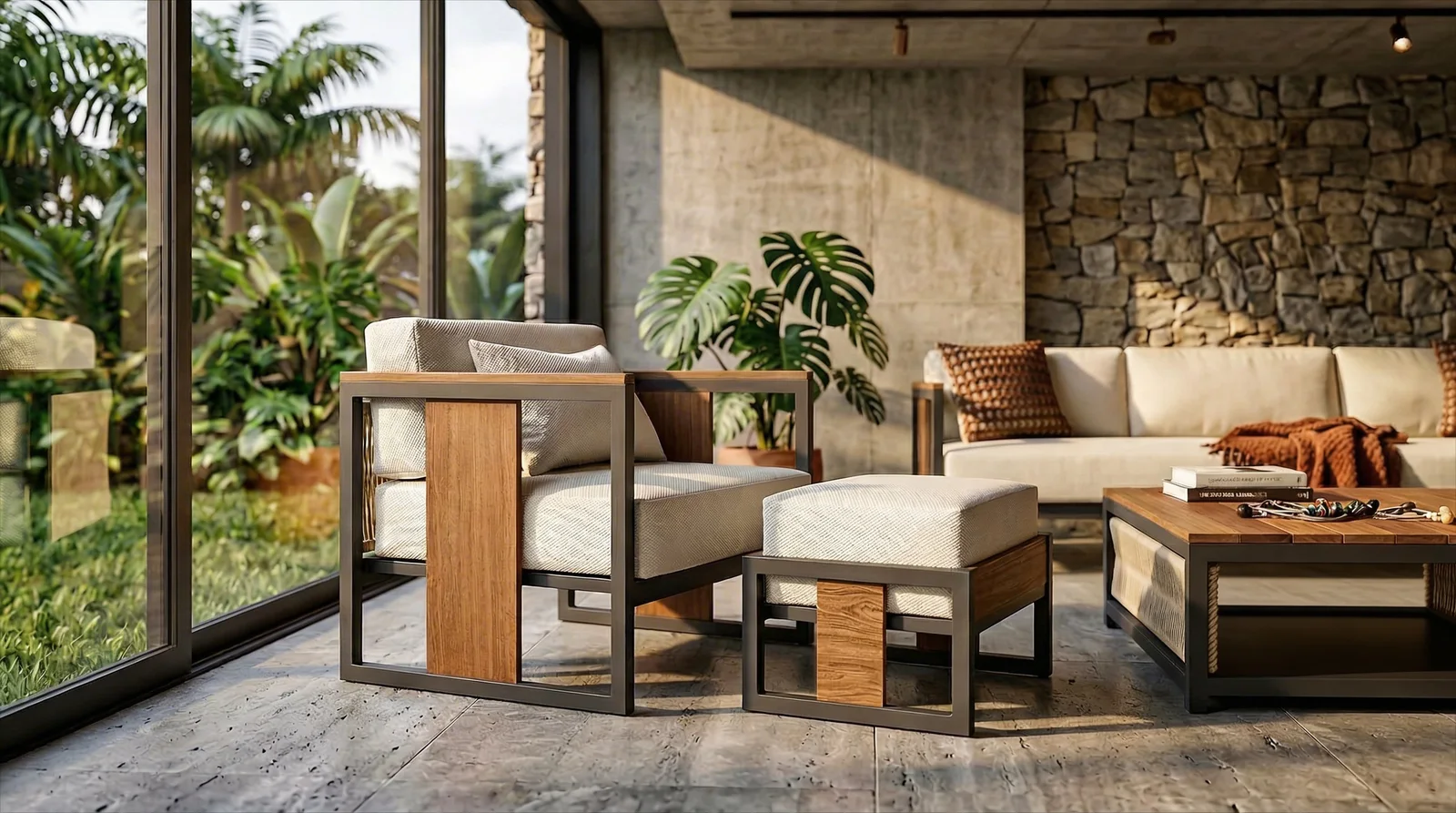Poltrona Domo em ambiente decorado, design de Odon Jimenez