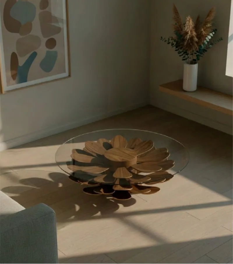 Mesa de Centro Pinheiro numa sala de estar, foto 4 de 4