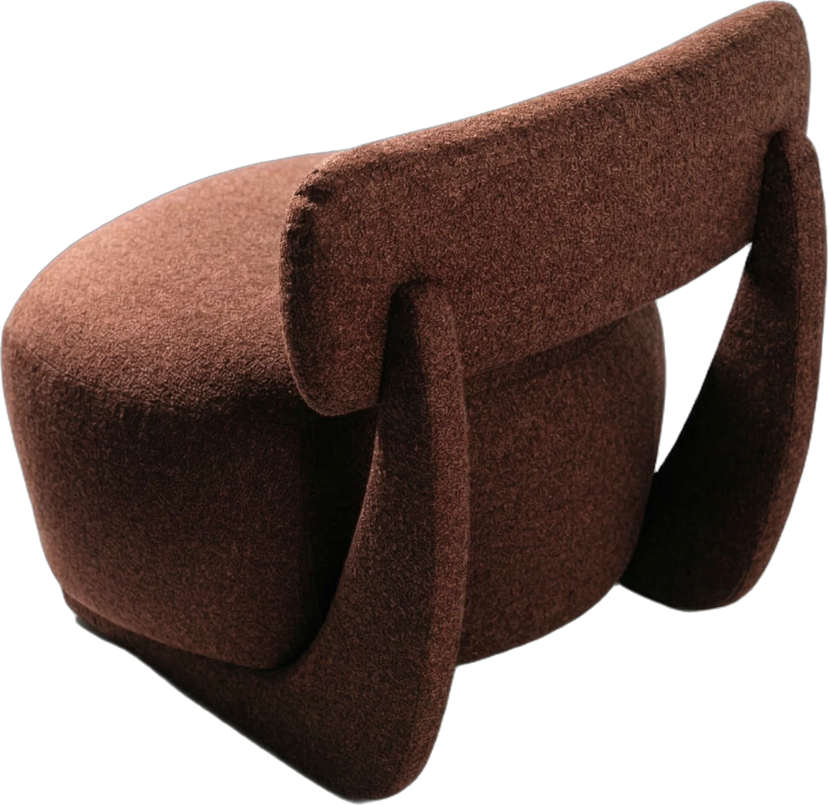 Poltrona orgânica Capri em bouclê terracota