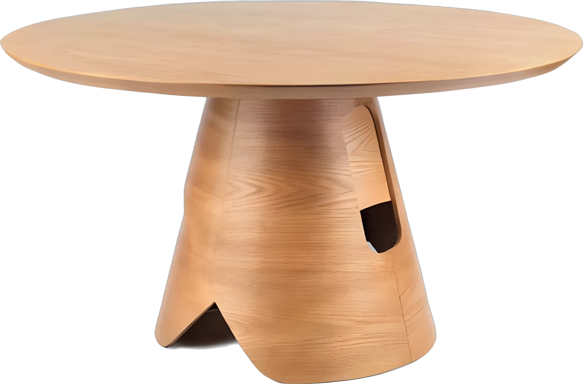 Mesa de Jantar Yari vista de outro ângulo, design de Aciole Félix, foto 2 de 3
