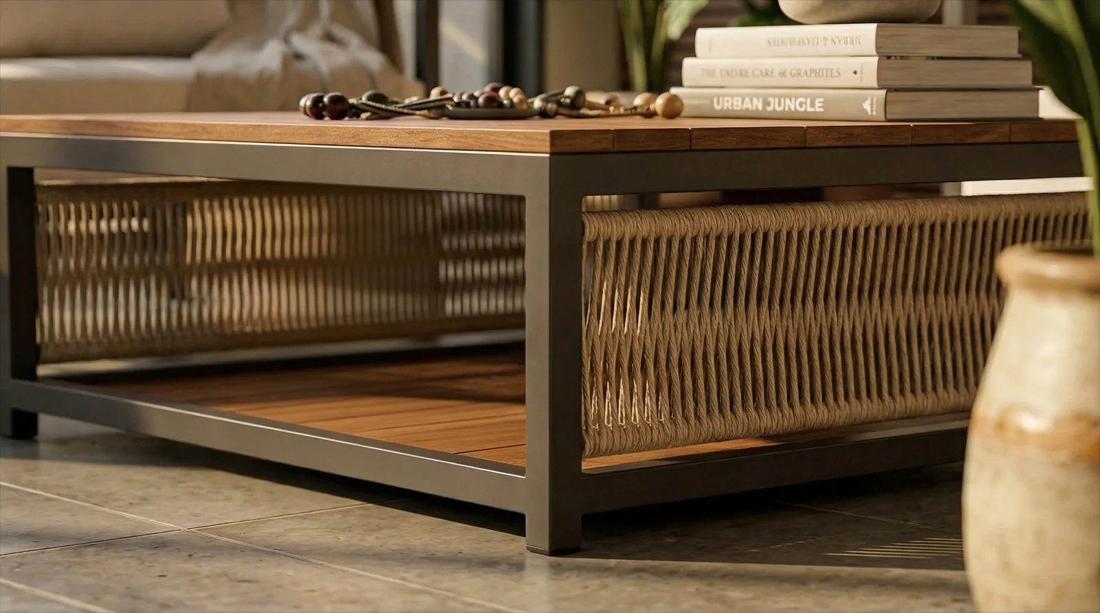 Mesa de Centro Domo em ambiente decorado, design de Odon Jimenez