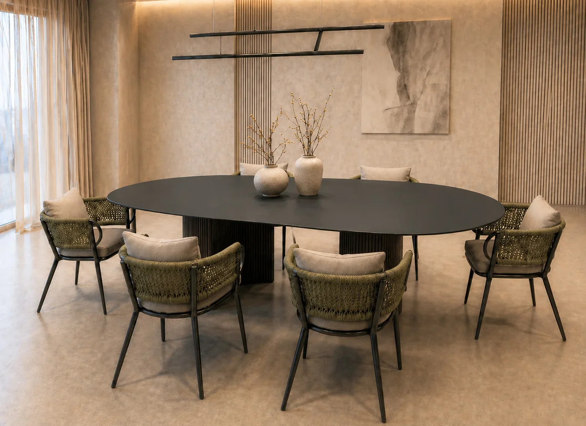 Mesa de Jantar Organa em ambiente decorado