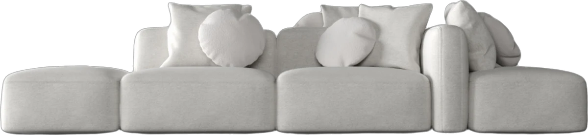 Sofá modular Composição visto de frente