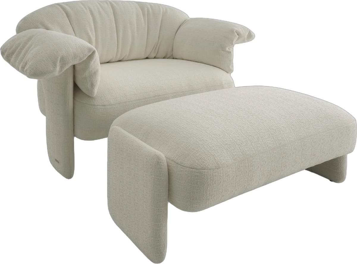 Poltrona Meta com puff