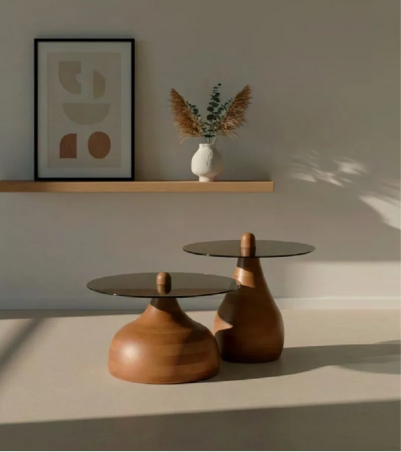 Mesa Lateral Poro numa sala de estar, foto 4 de 4