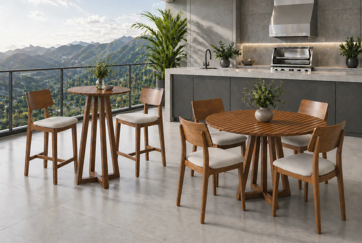 Mesa de Jantar Reserva em ambiente decorado