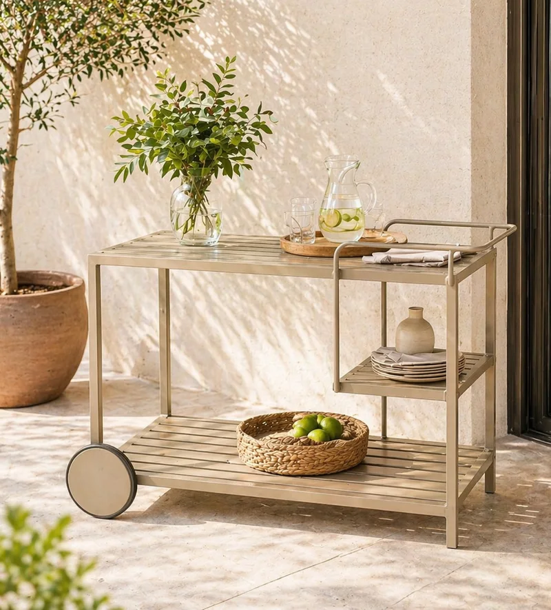 Carrinho de Chá Forma em ambiente decorado